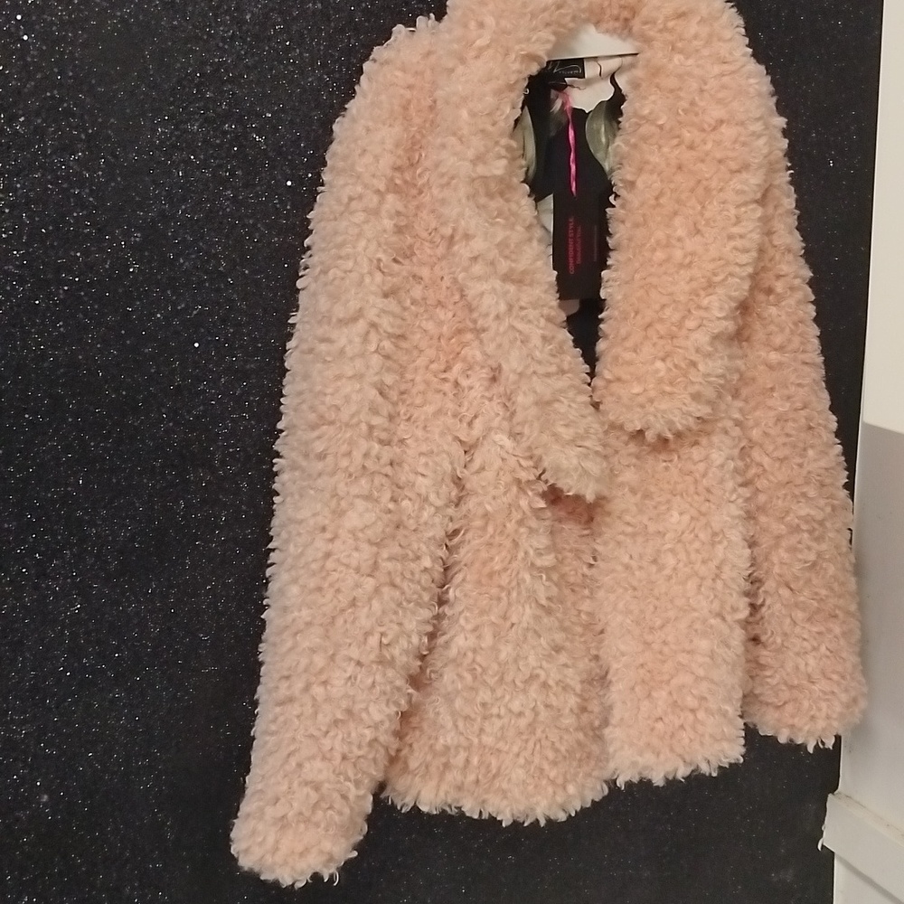 XL faux sheep fur coat